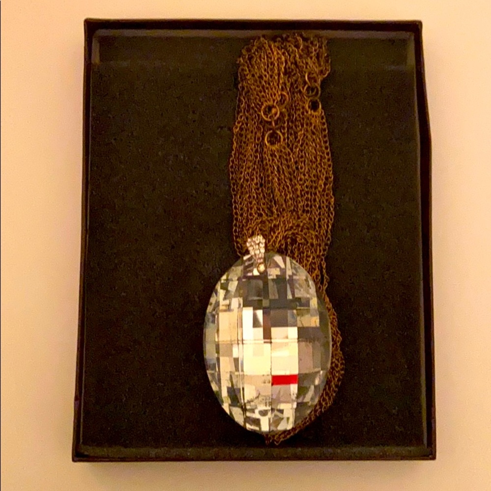 Gold Chain Necklace with Large Charm